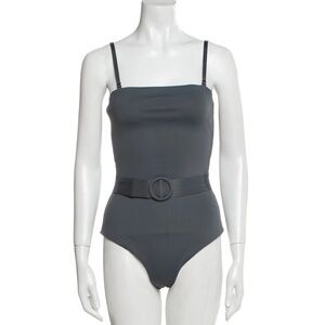 NWT SKIMS Shaping Swim Strapless One Piece swimsuit in the color Onyx- Size L